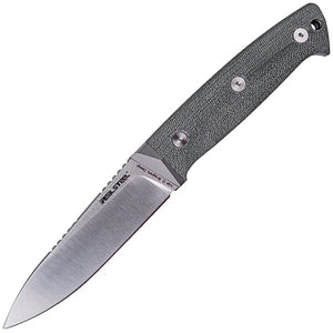 Real Steel Black Thorn Green Micarta & Titanium K110 Steel Fixed Blade Knife 3621GM