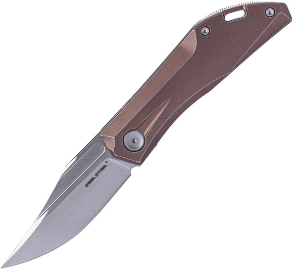 Real Steel Ventus Slip Joint Bronze TC4 Titanium Folding Bohler N690 Pocket Knife 7042