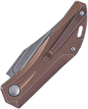 Real Steel Ventus Slip Joint Bronze TC4 Titanium Folding Bohler N690 Pocket Knife 7042