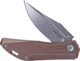 Real Steel Ventus Slip Joint Bronze TC4 Titanium Folding Bohler N690 Pocket Knife 7042