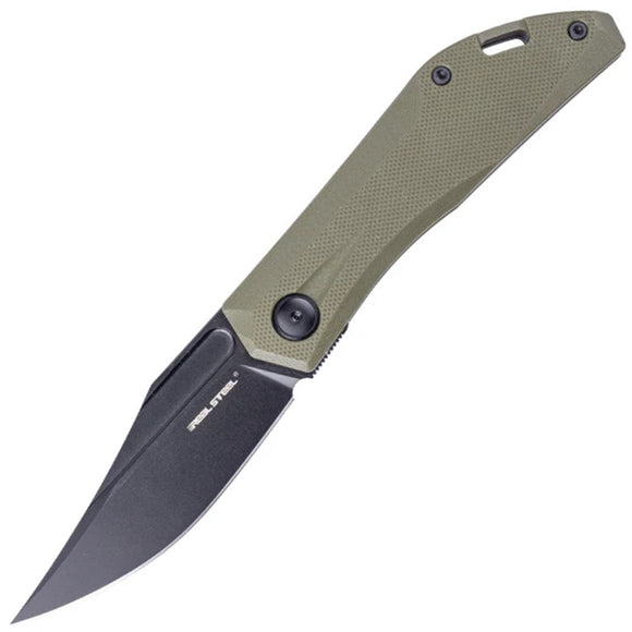 Real Steel Ventus Lite Slip Joint Green G10 Folding D2 Steel Pocket Knife 7051BG