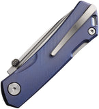 Real Steel Luna Maius Backlock Blue Titanium Folding N690 Pocket Knife 7093