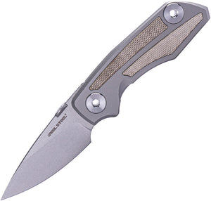 Real Steel Delta 2600 Framelock Titanium & Green Micarta Folding S35VN Pocket Knife 7101G