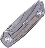 Real Steel Delta 2600 Framelock Titanium & Green Micarta Folding S35VN Pocket Knife 7101G