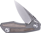 Real Steel Delta 2600 Framelock Titanium & Green Micarta Folding S35VN Pocket Knife 7101G