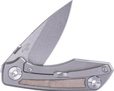 Real Steel Delta 2600 Framelock Titanium & Green Micarta Folding S35VN Pocket Knife 7101G