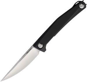 Real Steel Teres Linerlock Black Aluminum Folding Nitro-V Pocket Knife 7111BS