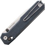 Real Steel Perix Crossbar Lock Denim Micarta Folding Nitro-V Pocket Knife 7121DM