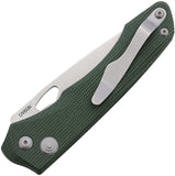 Real Steel Griffin Pro Button Lock Green Micarta Folding 14C28N Pocket Knife 7131GM