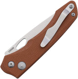 Real Steel Griffin Pro Button Lock Natural Micarta Folding 14C28N Pocket Knife 7131NM