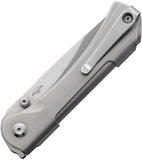 Real Steel Sylph Linerlock Gray Stainless Folding Nitro-V Pocket Knife 7141