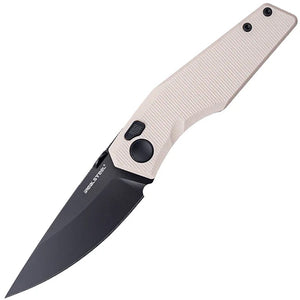 Real Steel Spectrum Button Lock Ivory G10 Folding Nitro-V Pocket Knife 7141IB