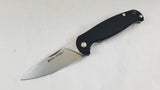 Real Steel H6 Free 8.5" Folding Knife w/Black G10 Handle Satin Plain Edge - 7621