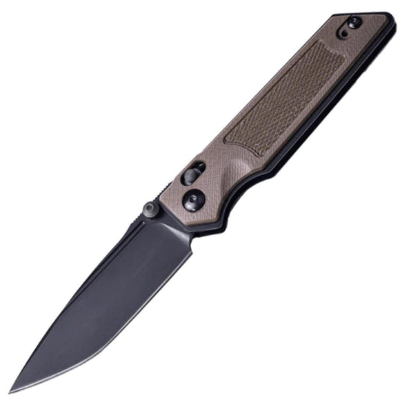 Real Steel Sacra Tac Slide Lock Coyote Tan G10 Folding Bohler K110 Knife 7712C