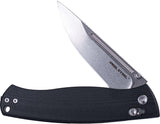 Real Steel Pathfinder FFG Black G10 Folding 14C28N Drop Point Pocket Knife 7851BS