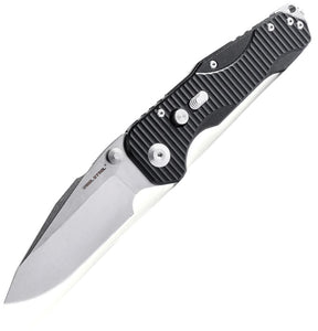 Real Steel Evolution Ironclad Button Framelock Black G10 & Stainless Folding D2 Steel Knife 7911SB