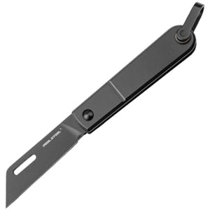 Real Steel Baby Barlow Slip Joint Black Stainless Steel Folding 12C27 Pocket Knife 8032