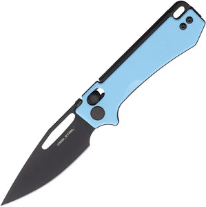 Real Steel Vis Crossbar Lock Blue G10 Folding 12C27 Drop Pt Pocket Knife 8051BB