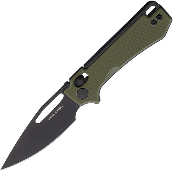 Real Steel Vis Crossbar Lock Green G10 Folding 12C27 Drop Pt Pocket Knife 8051GB