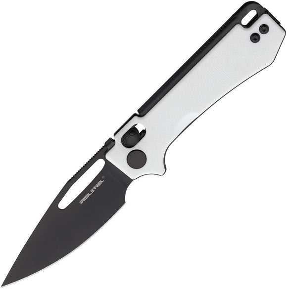 Real Steel Vis Crossbar Lock White G10 Folding 12C27 Drop Pt Pocket Knife 8051WB