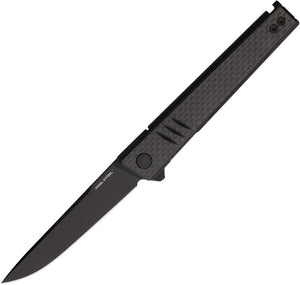 Real Steel Kikashi Linerlock Blackout G10 & Carbon Fiber Folding 14C28N Pocket Knife 8071CB