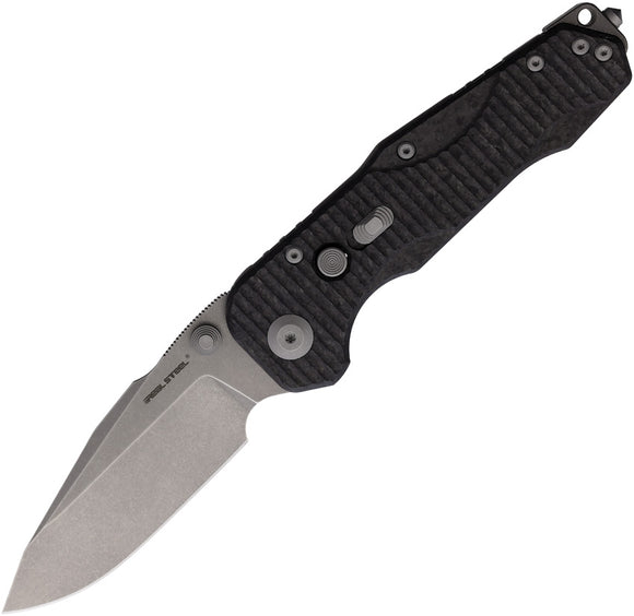 Real Steel Evolution Button Framelock Carbon Fiber & Titanium Folding S35VN Drop Pt Knife 9913