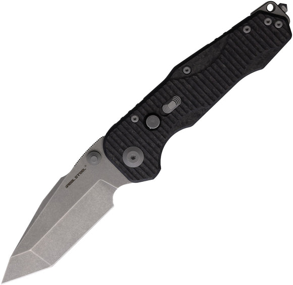 Real Steel Evolution Button Framelock Carbon Fiber & Titanium Folding S35VN Tanto Knife 9914