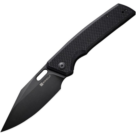 SENCUT GlideStrike Linerlock Black G10 Folding 9Cr18MoV Pocket Knife 230181