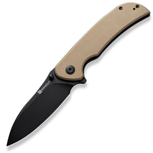 SENCUT Borzam Linerlock Tan G10 Folding 9Cr18MoV Drop Pt Pocket Knife 230772