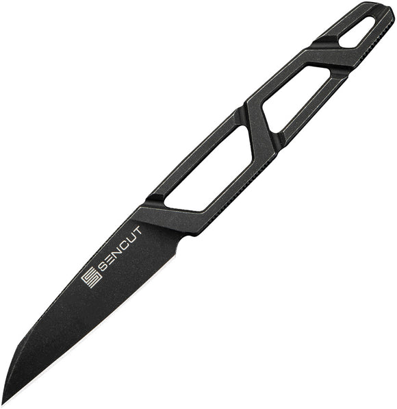 SENCUT Texo Black Stonewashed 9Cr18MoV Reverse Tanto Fixed Blade Knife 230951