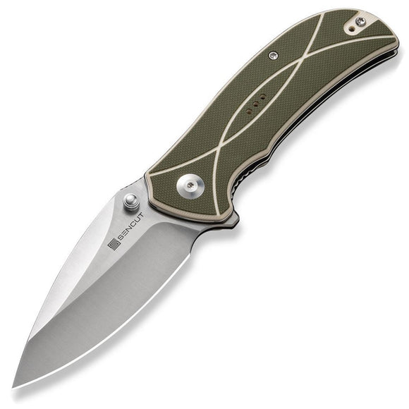 SENCUT Hyrax Linerlock Green & Ivory G10 Folding 9Cr18MoV Pocket Knife 230972
