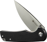 SENCUT Praktisk Linerlock Black G10 Folding 9Cr18MoV Drop Pt Pocket Knife 240191