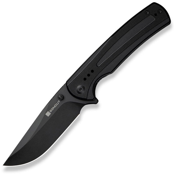 SENCUT Regnator Linerlock Black G10 Folding 9Cr18MoV Pocket Knife 240571