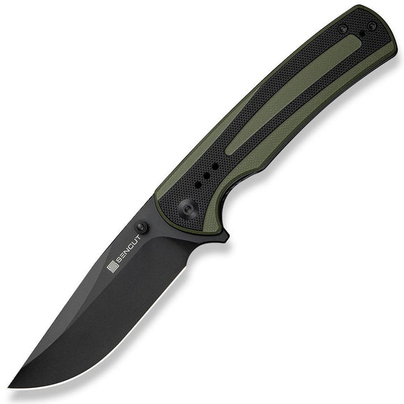 SENCUT Regnator Linerlock Black & Green G10 Folding 9Cr18MoV Pocket Knife 240572