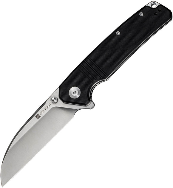 SENCUT Awassi Linerlock Black G10 Folding 9Cr18MoV Pocket Knife 240651