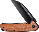 SENCUT Awassi Linerlock Guibourtia Wood Folding 9Cr18MoV Pocket Knife 240653