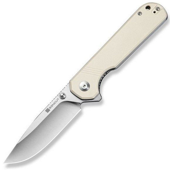 SENCUT Aetheris Linerlock Ivory G10 Folding 9Cr18MoV Pocket Knife 240951
