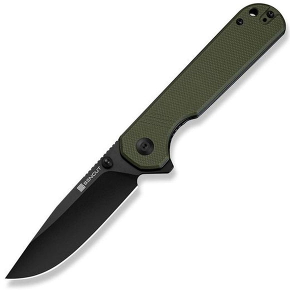 SENCUT Aetheris Linerlock OD Green G10 Folding 9Cr18MoV Pocket Knife 240952