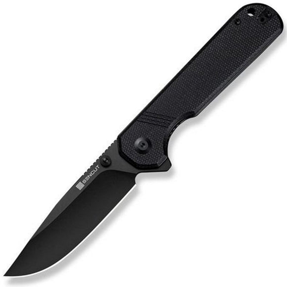 SENCUT Aetheris Linerlock Black Micarta Folding 9Cr18MoV Pocket Knife 240953