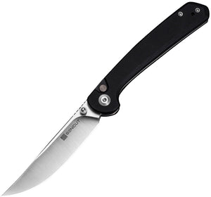 SENCUT Skelfin Button Lock Black G10 Folding 9Cr18MoV Pocket Knife 250072