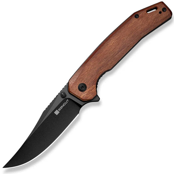SENCUT Vornix Linerlock Guibourtia Wood Folding 9Cr18MoV Pocket Knife 250383