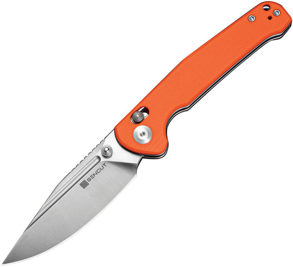 SENCUT Glenspar Crossbar Lock Orange G10 Folding 9Cr18MoV Pocket Knife 250461