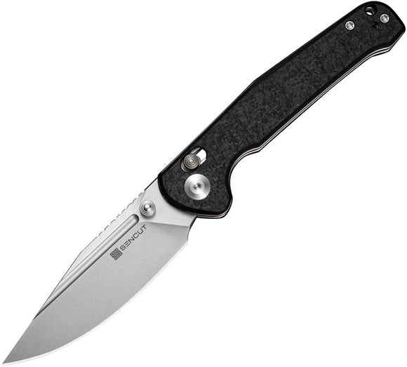 SENCUT Glenspar Crossbar Lock Black G10 Folding 9Cr18MoV Pocket Knife 250462