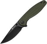 SENCUT Vyrce Linerlock OD Green G10 Folding D2 Steel Pocket Knife 251041
