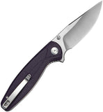 SENCUT Vyrce Linerlock Purple Micarta Folding D2 Steel Pocket Knife 251043