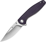 SENCUT Vyrce Linerlock Purple Micarta Folding D2 Steel Pocket Knife 251043
