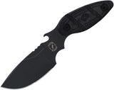 Sniper Bladeworks Skinner Black Micarta SUJ2 Steel Fixed Blade Knife 010