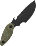 Sniper Bladeworks Skinner Green Micarta SUJ2 Steel Fixed Blade Knife 012