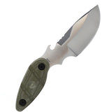 Sniper Bladeworks Skinner Green Micarta SUJ2 Steel Fixed Blade Knife 013