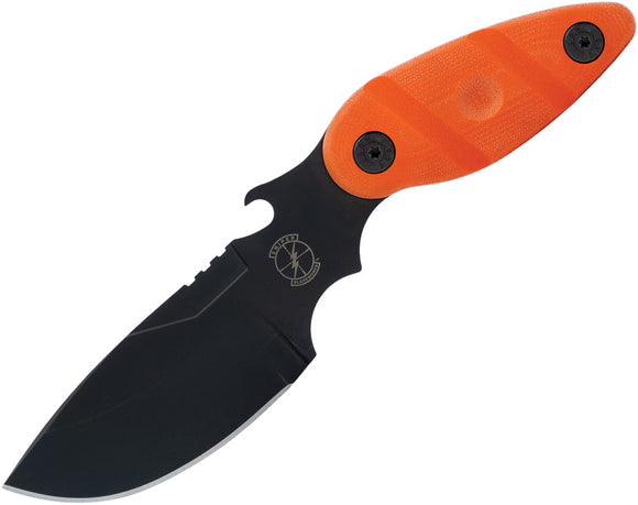 Sniper Bladeworks Skinner Orange Micarta SUJ2 Steel Fixed Blade Knife 014